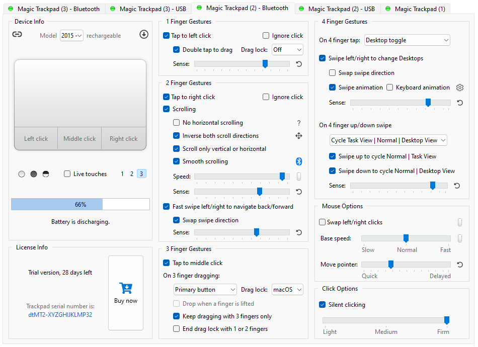 Magic Trackpad Utilities screenshot