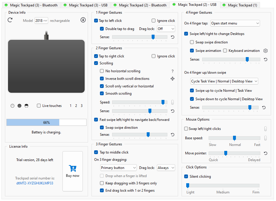 Magic Trackpad Utilities screenshot