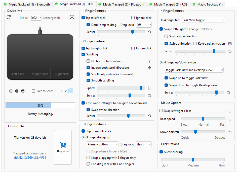 Magic Trackpad Utilities screenshot